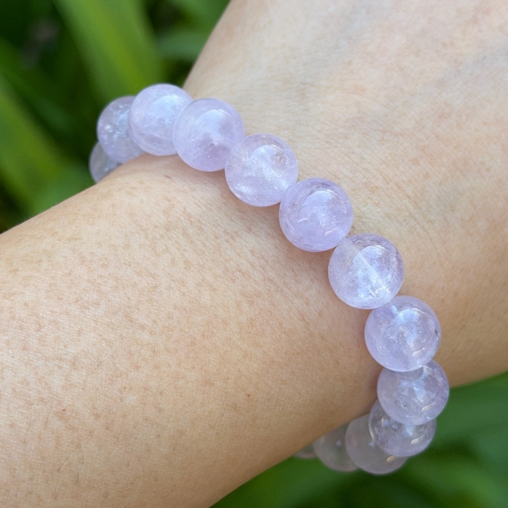 11mm stretchable lavender rose quartz bracelet 0997‎